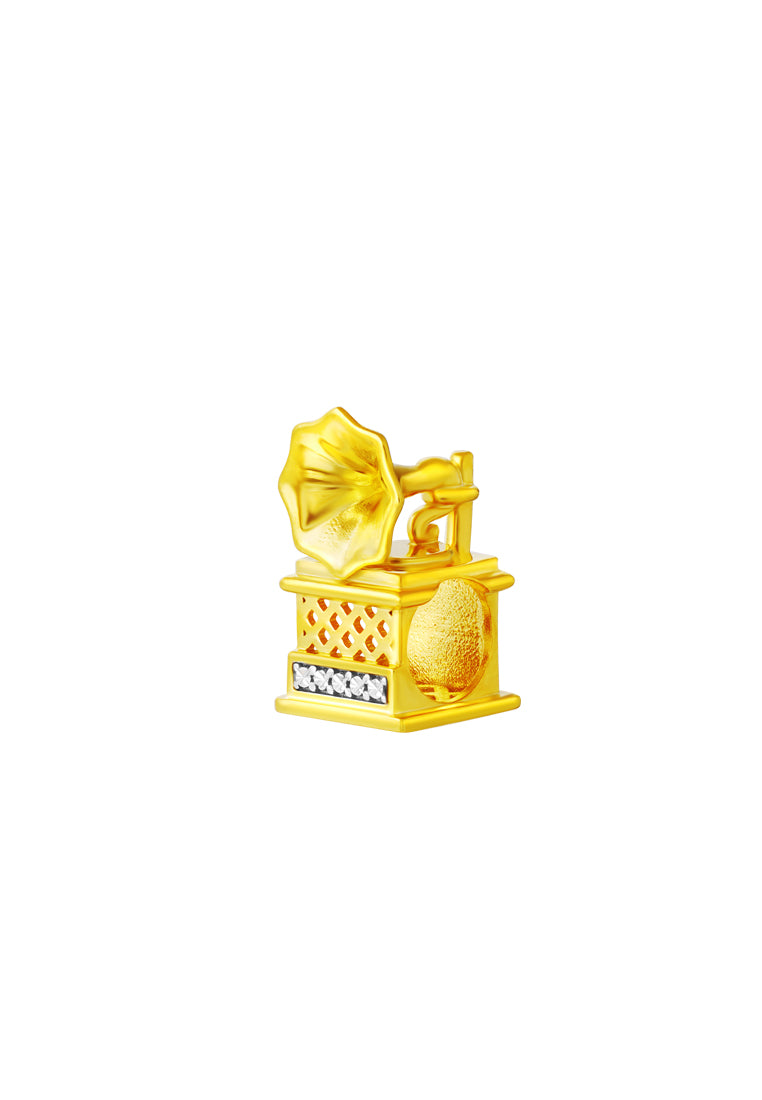 TOMEI Chomel Collection Gramophone Charm, Yellow Gold 916