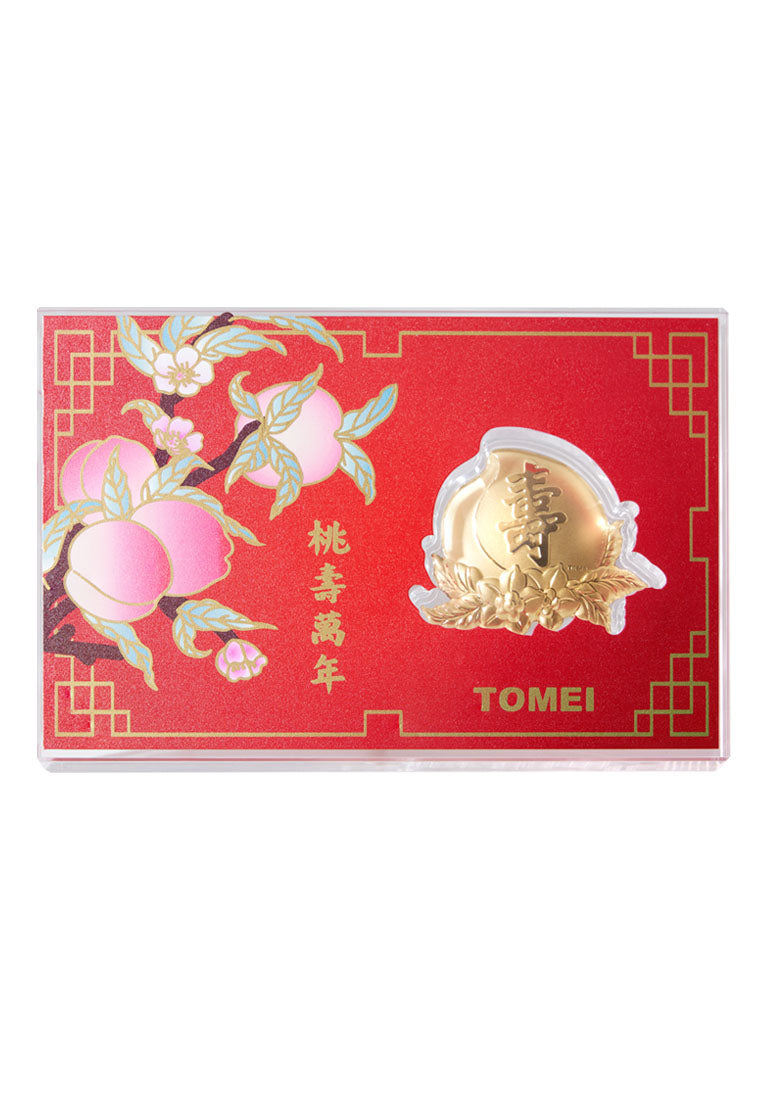 TOMEI Peach Fruit Gold Wafer 0.5G, Yellow Gold 9999
