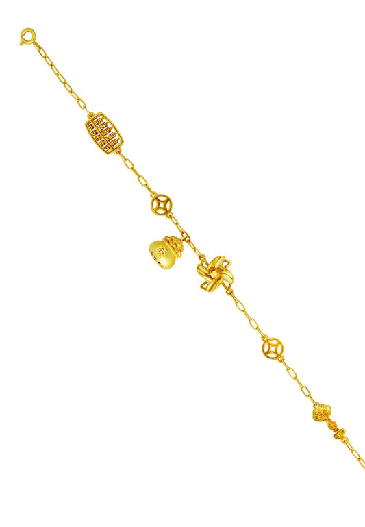 TOMEI Fortune in Motion Bracelet, Yellow Gold 916
