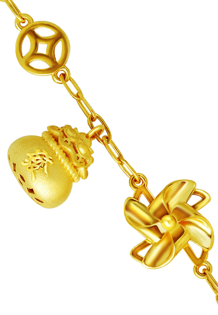 TOMEI Fortune in Motion Bracelet, Yellow Gold 916