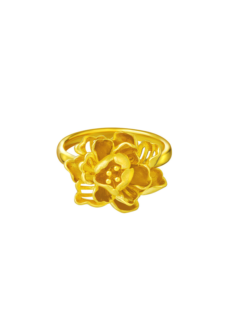 TOMEI The Peony Ring, Yellow Gold 916