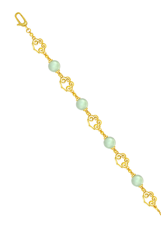 TOMEI Ru Yi Jade Bracelet, Yellow Gold 916