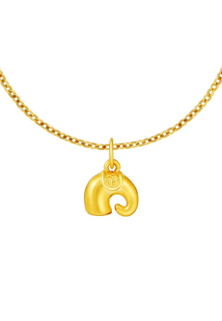 TOMEI Elephant Trunk Pendant, Yellow Gold 999