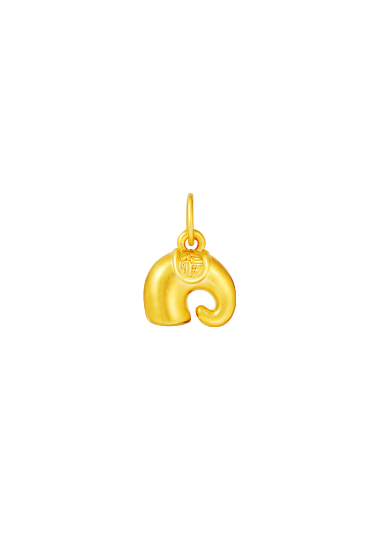 TOMEI Elephant Trunk Pendant, Yellow Gold 999