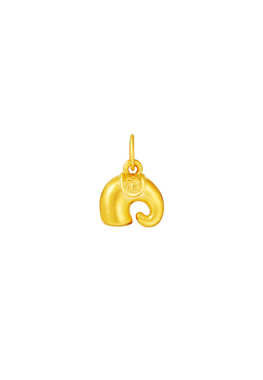 TOMEI Elephant Trunk Pendant, Yellow Gold 999