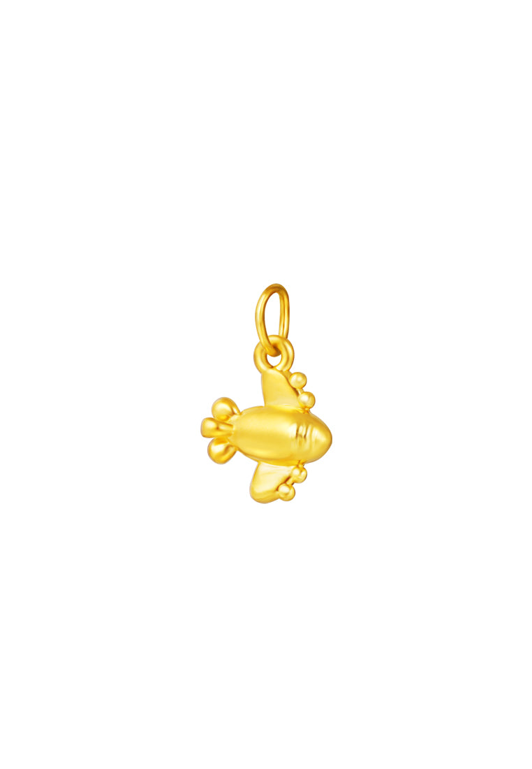 TOMEI Airplane Pendant, Yellow Gold 999