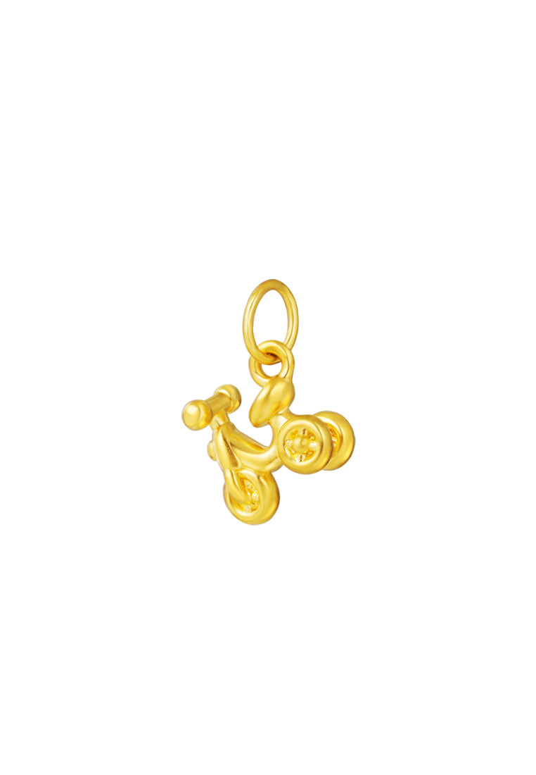 TOMEI Motorcycle Pendant, Yellow Gold 999