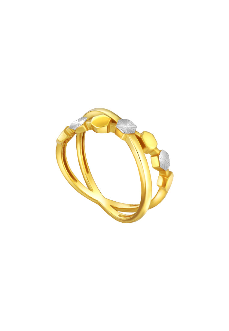 TOMEI Diamond Cut Collection Ring, Yellow Gold 916