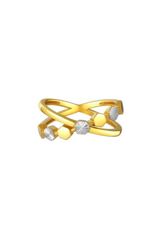 TOMEI Diamond Cut Collection Ring, Yellow Gold 916