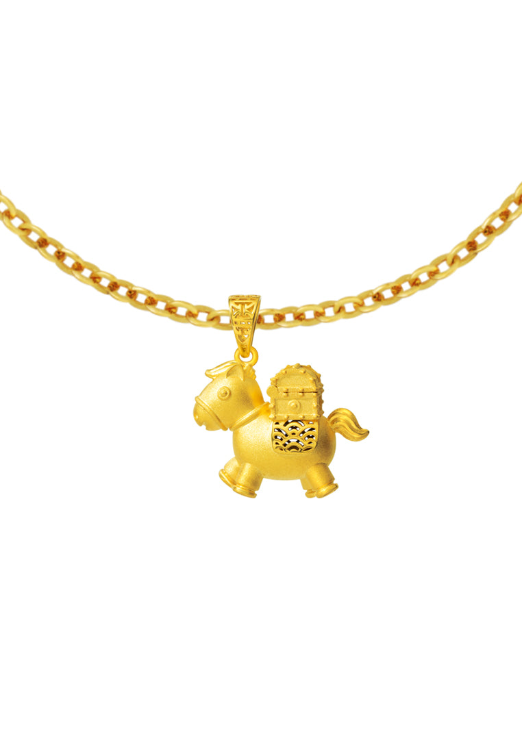 TOMEI Horse Pendant, Yellow Gold 916