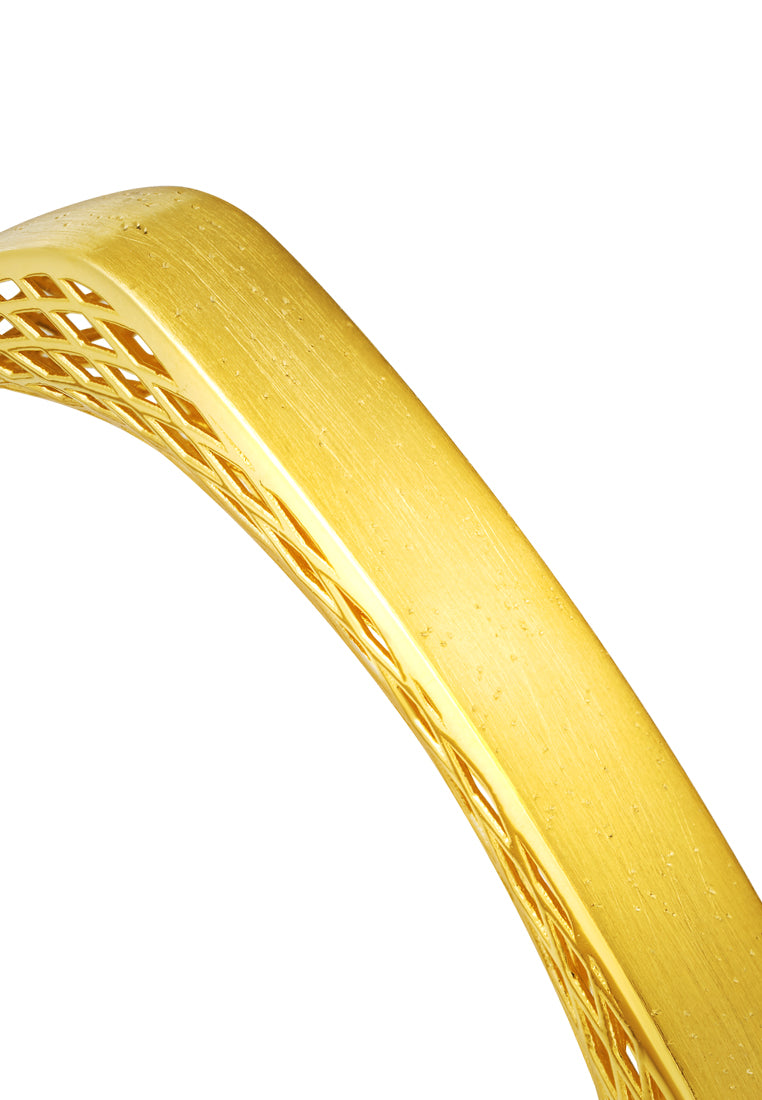 TOMEI Sri Puteri Classic Infused Bangle, Yellow Gold 916