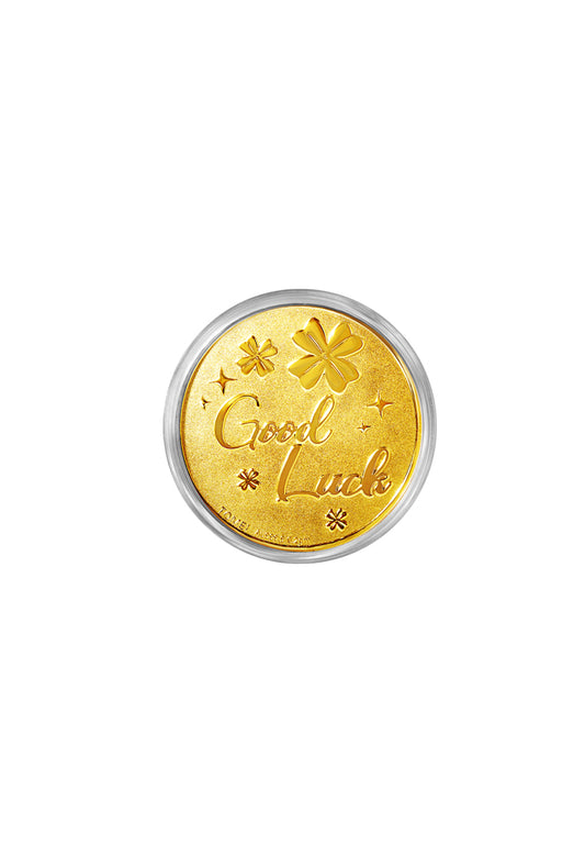 TOMEI Good Luck Gold Wafer 0.2G, Yellow Gold 9999