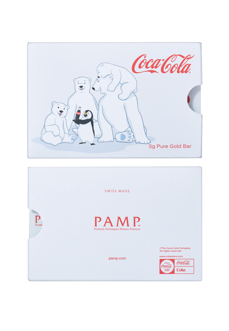 TOMEI x PAMP Coca-Cola® Colar Bear Gold Bar I 5GM I Fine Gold 9999