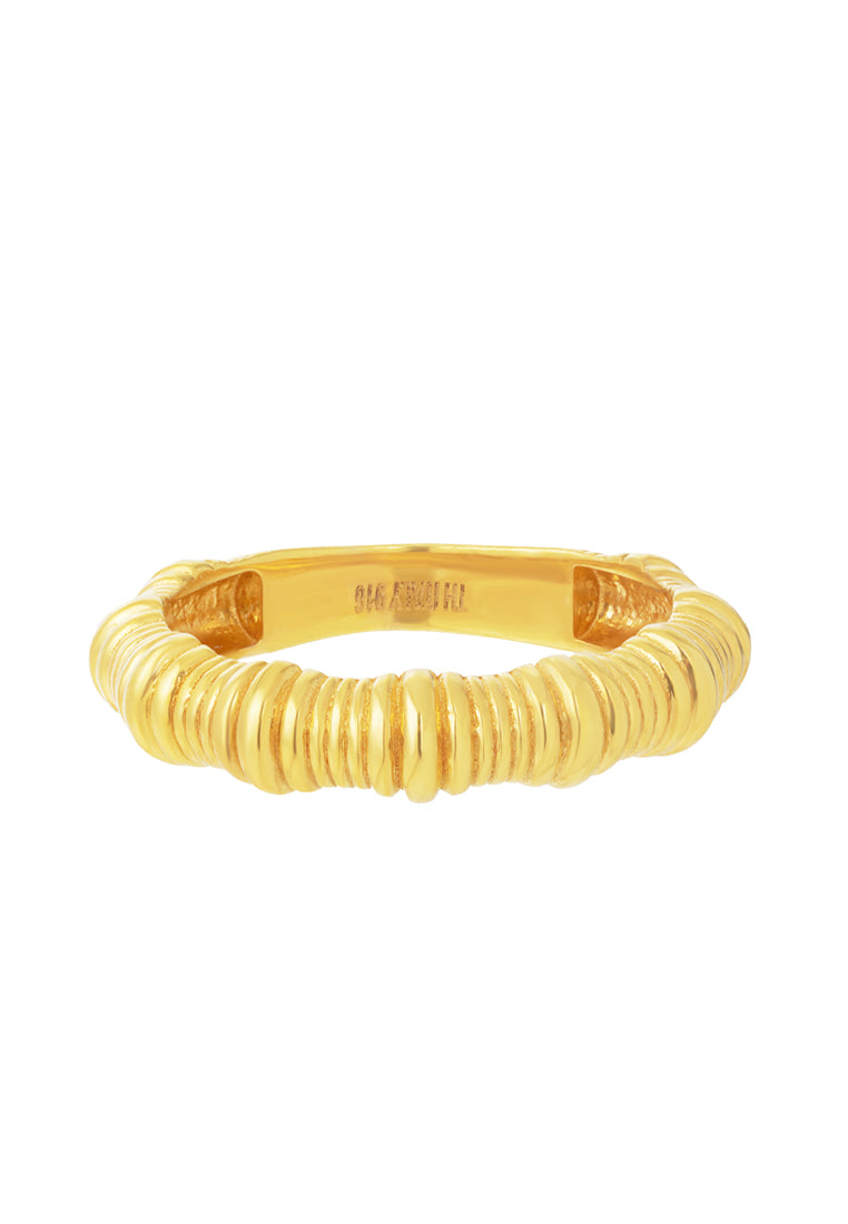 TOMEI Lusso Italia Twisted Ring, Yellow Gold 916