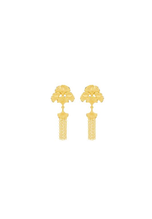 TOMEI X Prima Gold Ginkyo Collection Earring, Yellow Gold 999