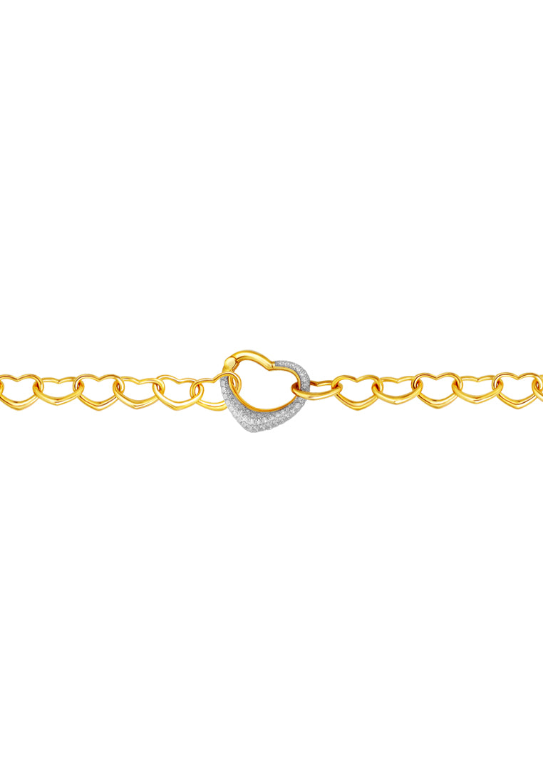 TOMEI Diamond Cut Collection Bracelet Yellow Gold 916