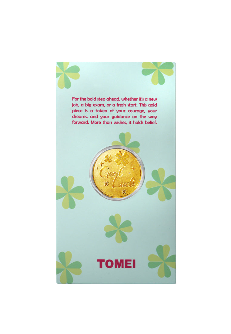 TOMEI Good Luck Gold Wafer 0.2G, Yellow Gold 9999