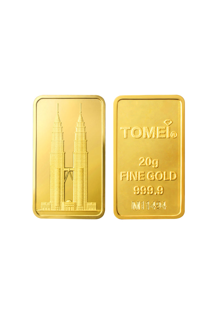 [Tomei Exclusive] KLCC Twin Towers Wafer | 10 Grams | 20 Grams | 50 Grams | 100 Grams |  Fine Gold 9999