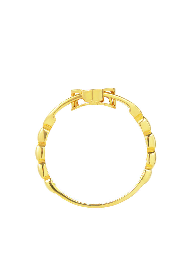 TOMEI Lusso Italia Sweet Clover Ring, Yellow Gold 916