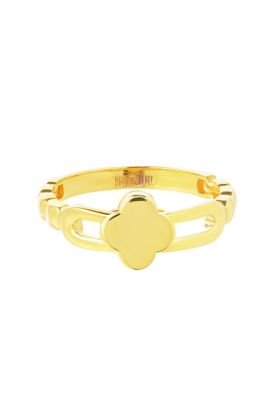 TOMEI Lusso Italia Sweet Clover Ring, Yellow Gold 916