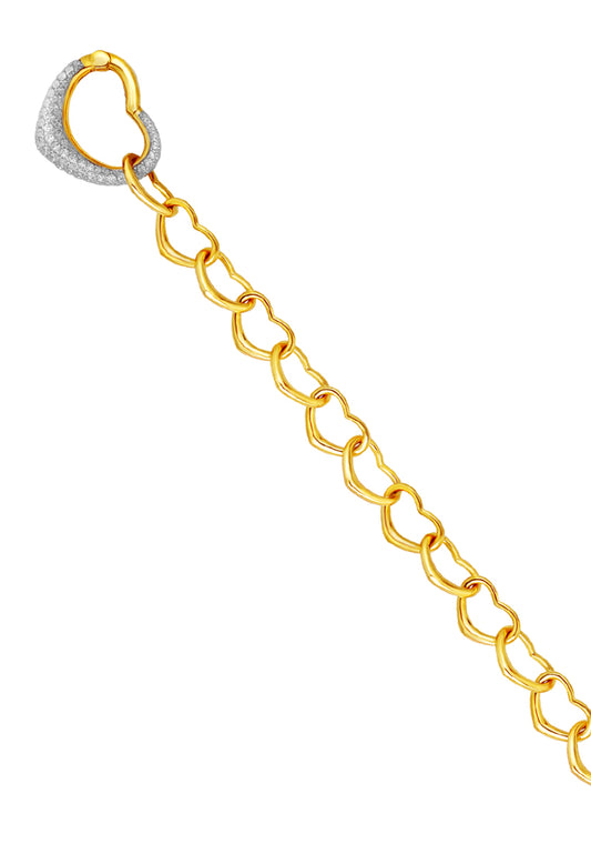 TOMEI Diamond Cut Collection Bracelet Yellow Gold 916