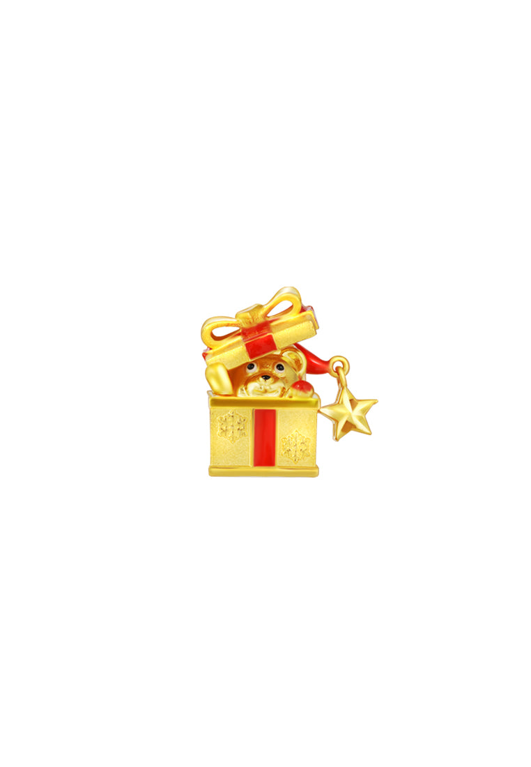 TOMEI Chomel Collection Gift Box Charm, Yellow Gold 916