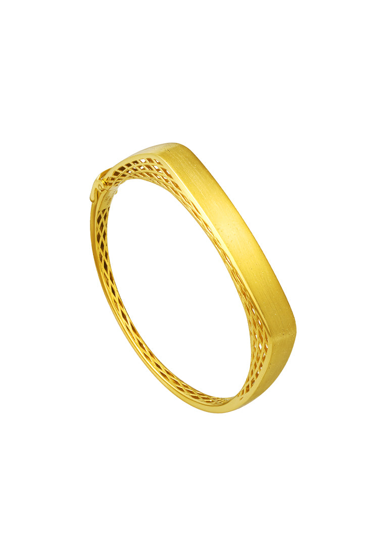 TOMEI Sri Puteri Classic Infused Bangle, Yellow Gold 916