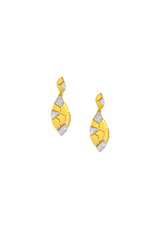 TOMEI Diamond Cut Collection Earrings, \Yellow Gold 916