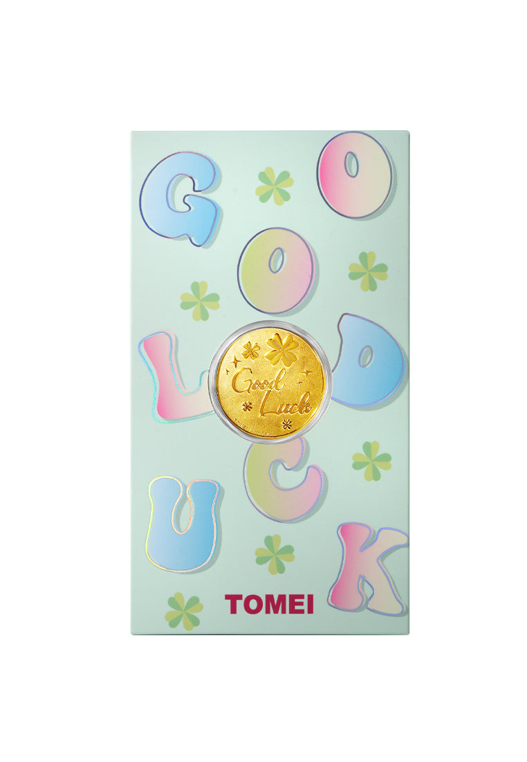 TOMEI Good Luck Gold Wafer 0.2G, Yellow Gold 9999