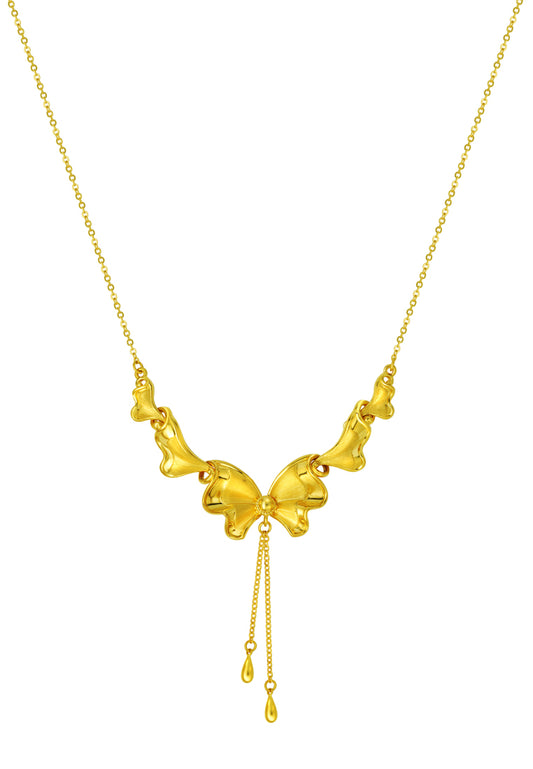 TOMEI x Xifu Butterfly Necklace, Yellow Gold 999