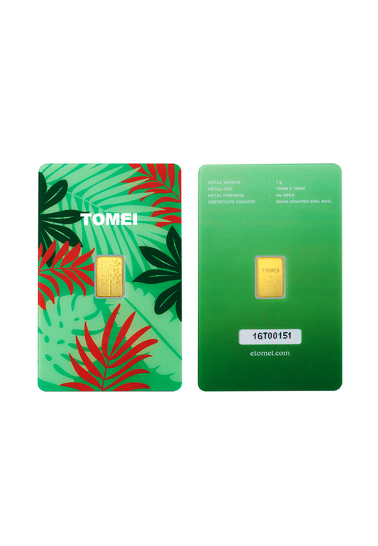 TOMEI [Online Exclusive] The Four Season Summer Gold Bar | 1 Gram | Fine Gold 9999