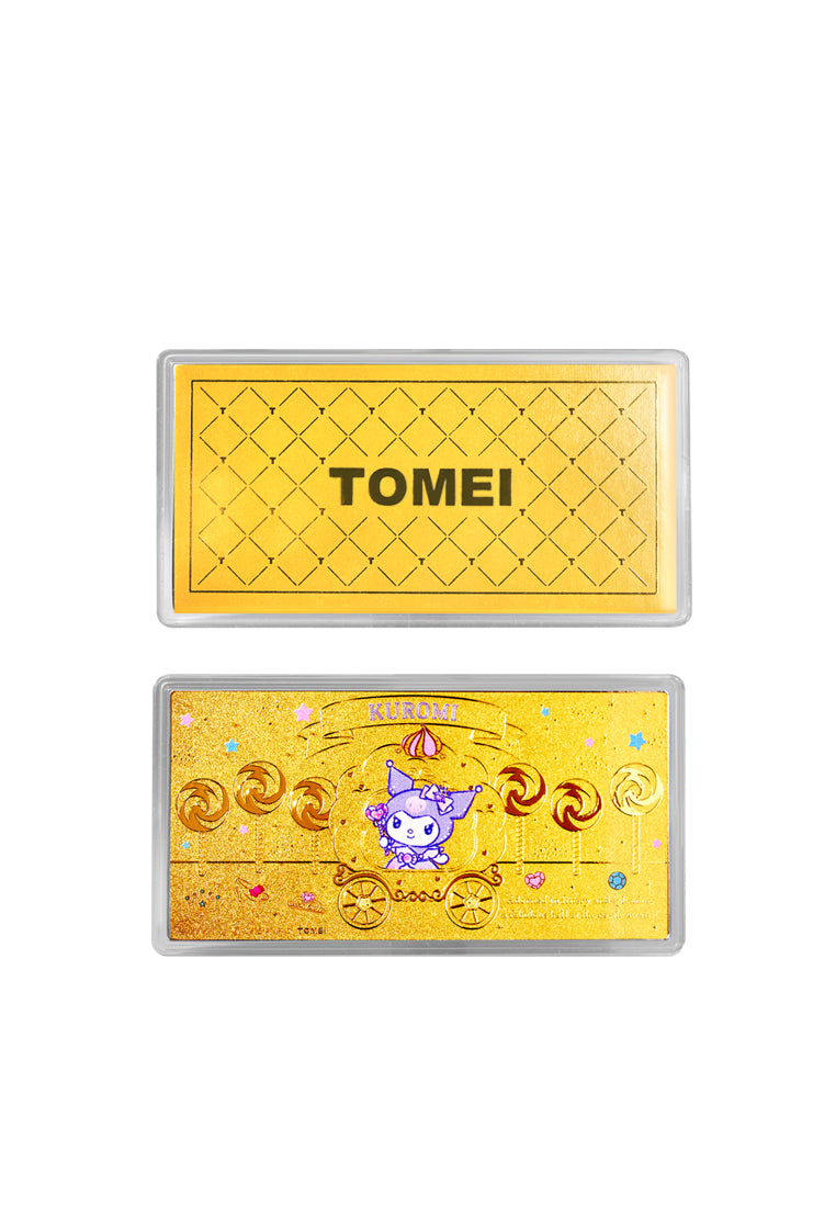 TOMEI X Sanrio Kuromi Sparkle Gold Wafer 0.5G, Yellow Gold 9999