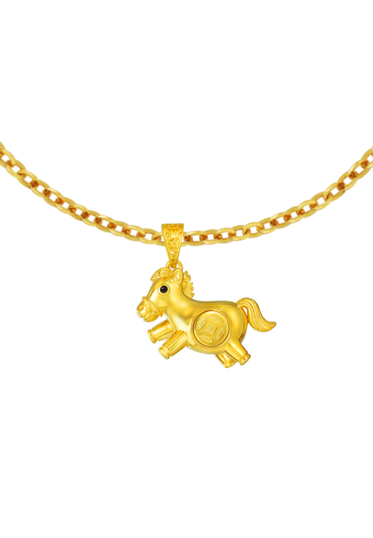 TOMEI Horse Pendant, Yellow Gold 916