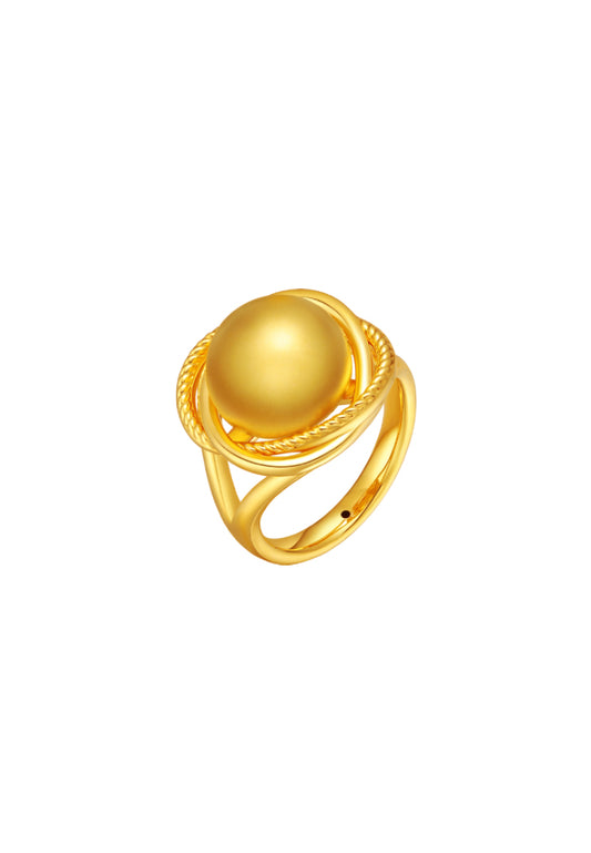 TOMEI Golden Ball Blossom Ring, Yellow Gold 999 (5D)