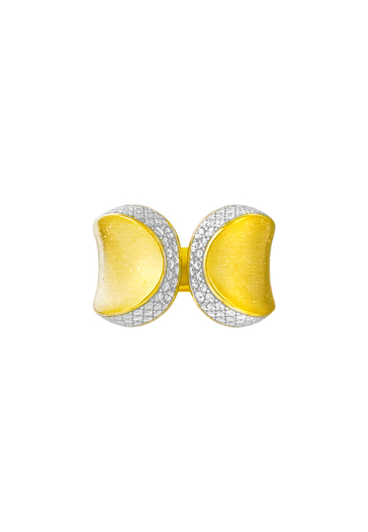 TOMEI Diamond Cut Collection Open Ring, Yellow Gold 916
