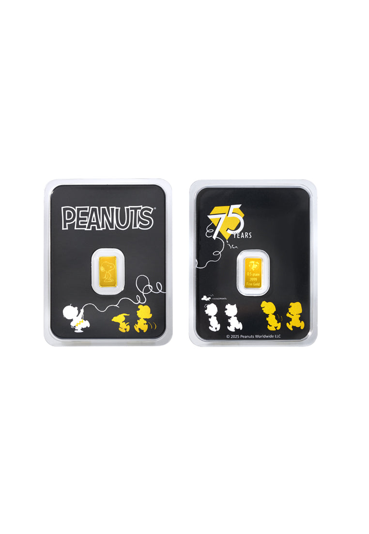 TOMEI Pamp 75th Anniversary Peanuts SnoopyI Gold Bar 0.5G [Online Exclusive]