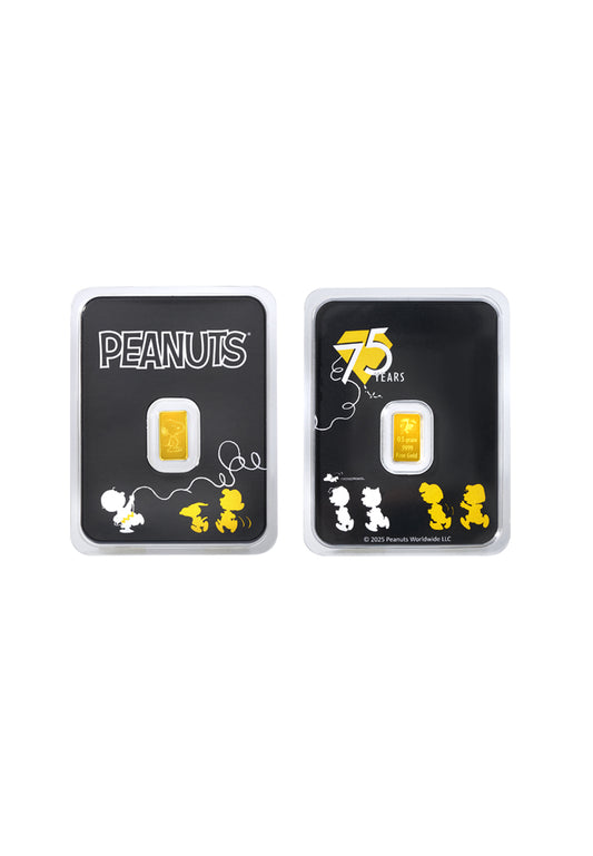 TOMEI Pamp 75th Anniversary Peanuts SnoopyI Gold Bar 0.5G [Online Exclusive]