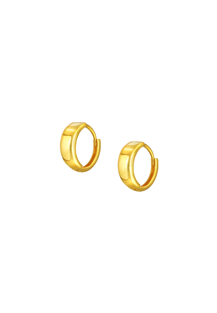 TOMEI Loop Earrings, Yellow Gold 916