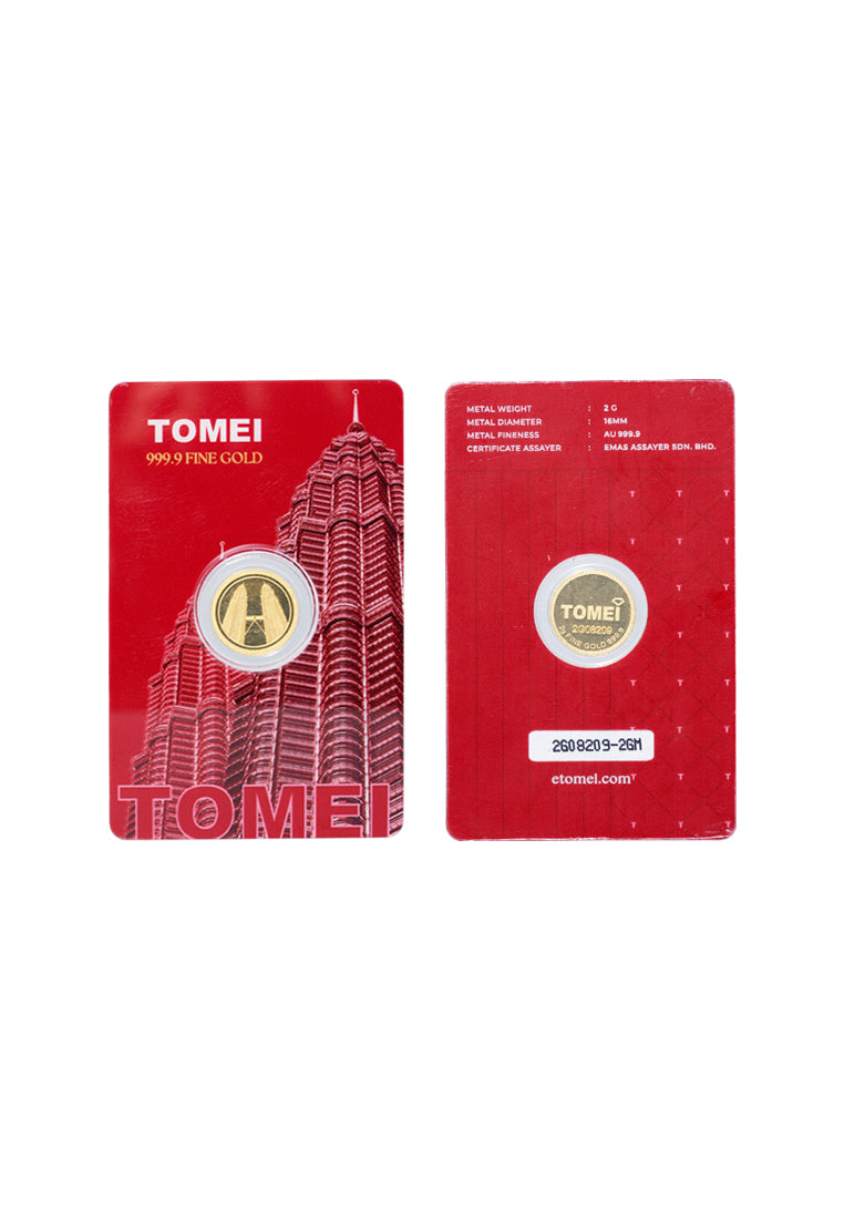 [Tomei Exclusive] KLCC Twin Towers Wafer | 2 Gram | 5 Grams | Fine Gold 9999