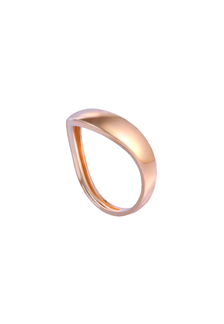 TOMEI High Polishing Ring, Yellow Gold 916