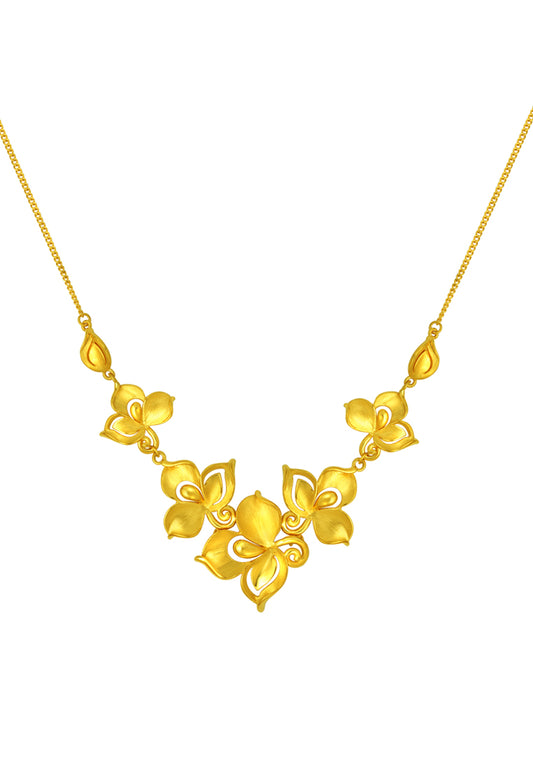 TOMEI x Xifu Fan-Hua-Jin-Xiu Necklace, Yellow Gold 999
