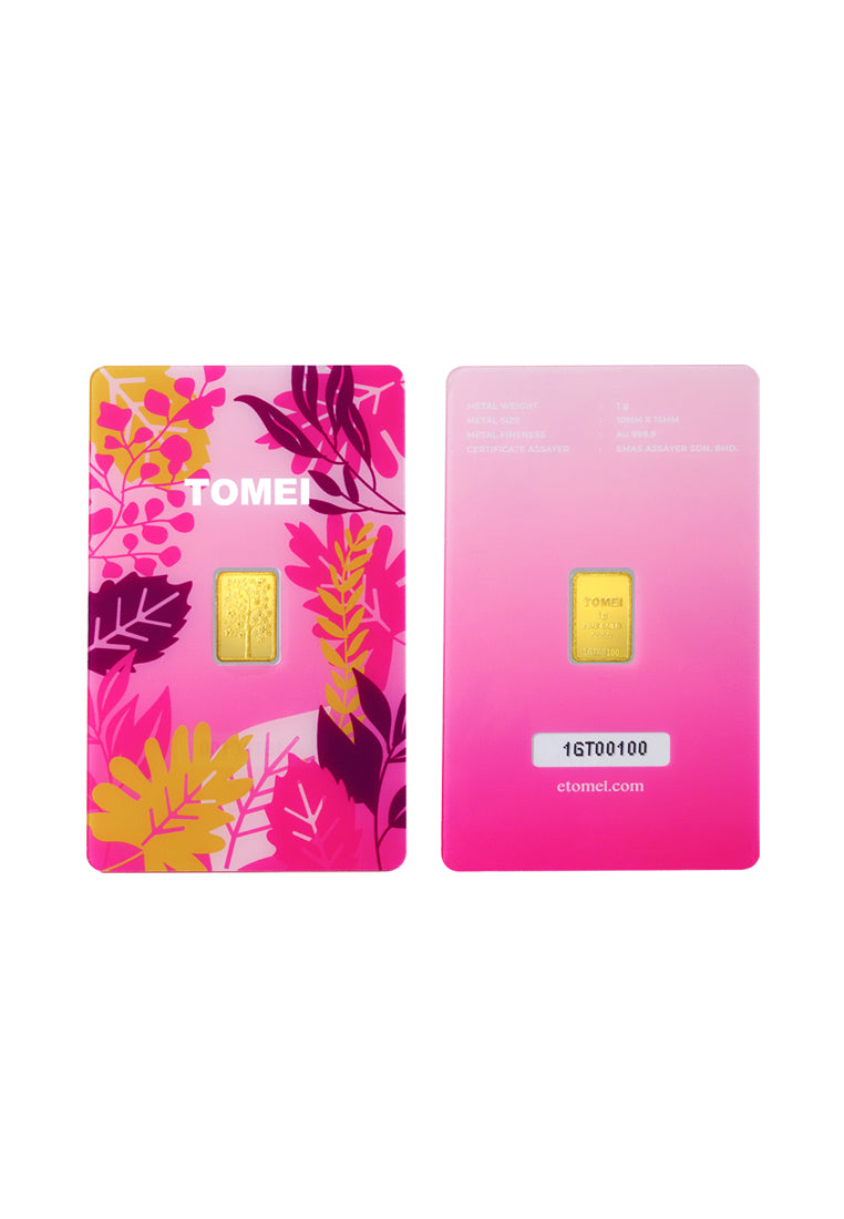TOMEI [Online Exclusive] The Four Season Spring Gold Bar | 1 Gram | Fine Gold 9999