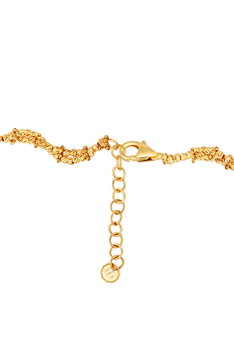 TOMEI Lusso Italia Tri-Tone Floral Bracelet, Yellow Gold 916