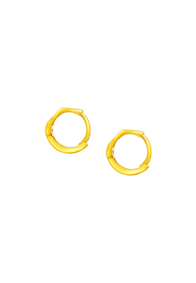 TOMEI Lusso Italia Heart Earrings, Yellow Gold 916