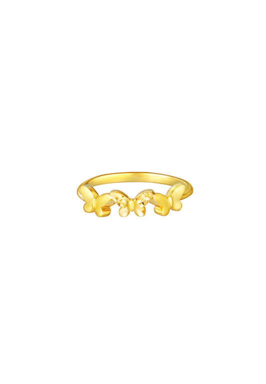 TOMEI Butterlies Ring, Yellow Gold 916
