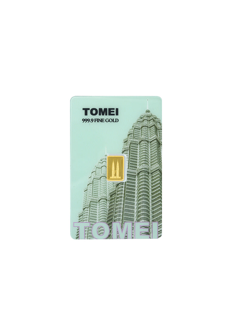 [Tomei Exclusive] KLCC Twin Towers Wafer | 1 Gram | Fine Gold 9999