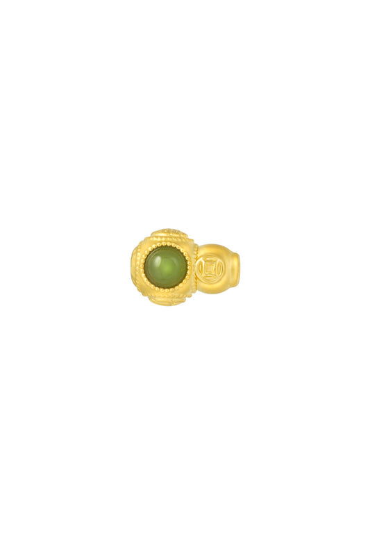TOMEI Nephrite Gourd Charm, Yellow Gold 999