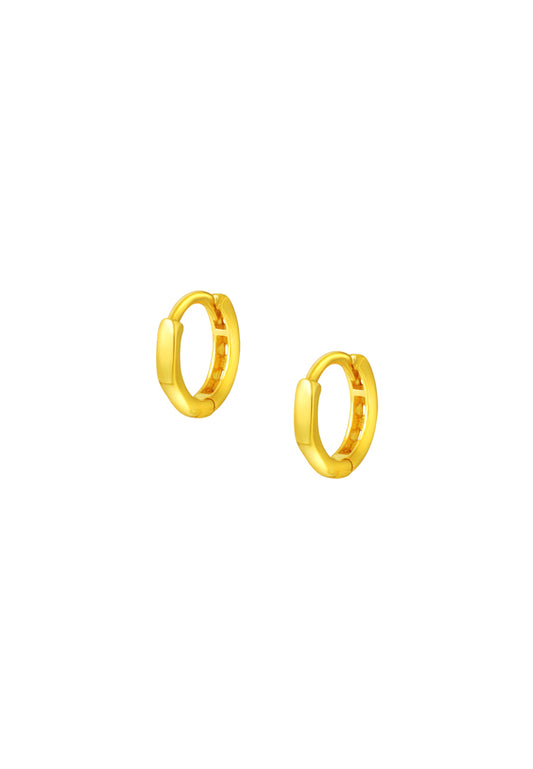 TOMEI Lusso Italia Heart Earrings, Yellow Gold 916