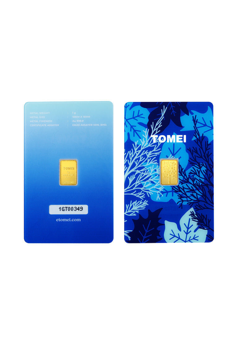 TOMEI [Online Exclusive] The Four Season Winter Gold Bar | 1 Gram | Fine Gold 9999