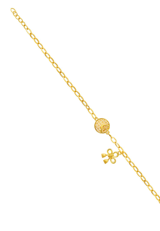 TOMEI Lucky Knot Bracelet, Yellow Gold 916